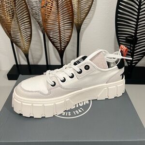 Palladium White and Black Athletic Shoes